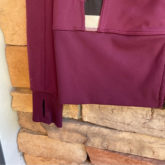 Lululemon maroon purple full zip actuve jacket Women’s 8 EUC - Picture 5 of 14